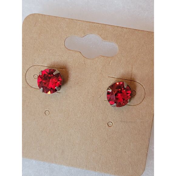 Sorrelli Jewelry - Sorrelli Red Crystal Stud Earrings – Sparkling Statement